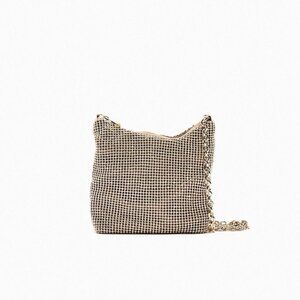 Zara - Gold metallic crossbody purse